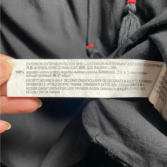 ZARA  BLACK EMBROIDERED SEQUIN PARROTS POPLIN JUMPSUIT ROMPER SZ S - Picture 12 of 14